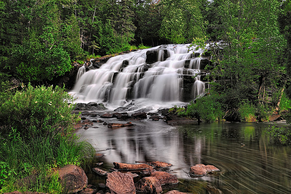 Bond Falls summer reflections