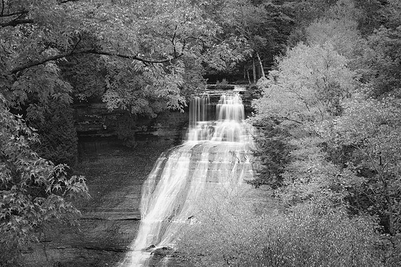 Laughing Whitefish Falls Black White 2013