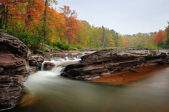 "Bonanza Falls" - (Big Iron River) Silver City , Michigan