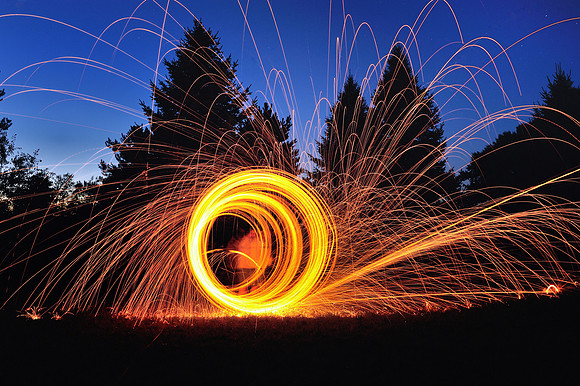 "FireSteel"  Buring Steel Wool