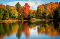 Autumn reflections Upper Michigan lake