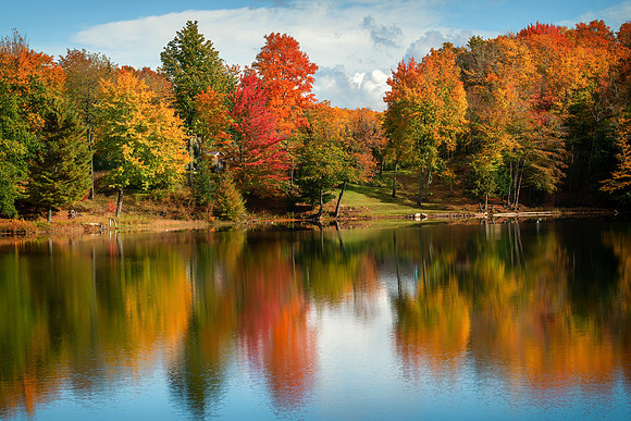 Autumn reflections Upper Michigan lake
