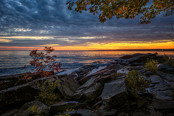 Daybreak over Union Bay, Lake Superior