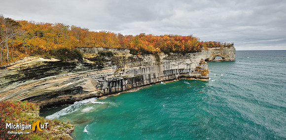 Grand Portal Point pano,Pictured Rocks National Lakeshore