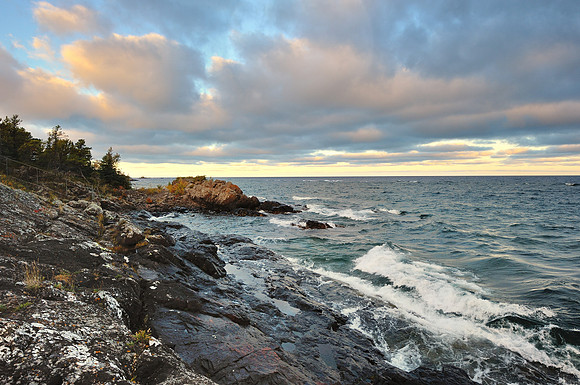 Dawn at Eagle River, Michigan.  Lake Superior