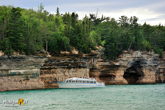 Pictured Rocks tour boat on Lake Superior