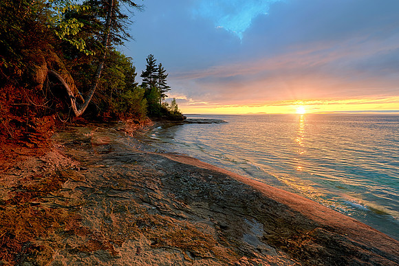 Five MIle Point Sunset, Lake Superior