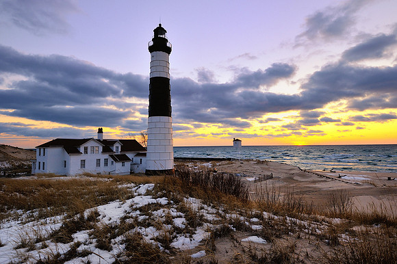 Big Sable Point Lighthouse (Winter Sunset)
