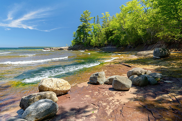 Lake Superior cove near AuTrain Point
