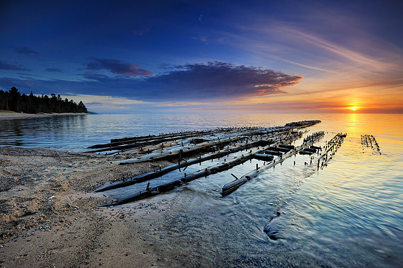 (Mary Jarecki shipwreck) , Pictured Rocks National Lakeshore