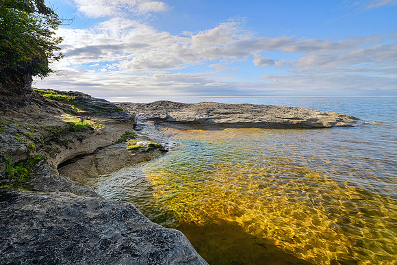 Sunlit Lake Superior Cove