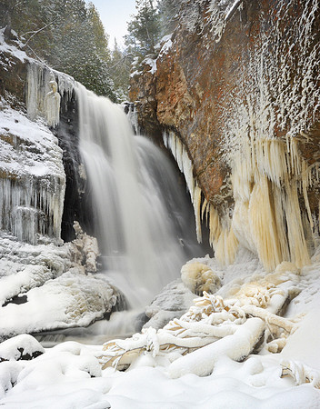 Winter at Miners Falls Pictured Rocks National Lakeshore