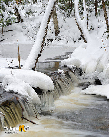 Winter on the Mosquito river Pictured Rocks National Lakeshore