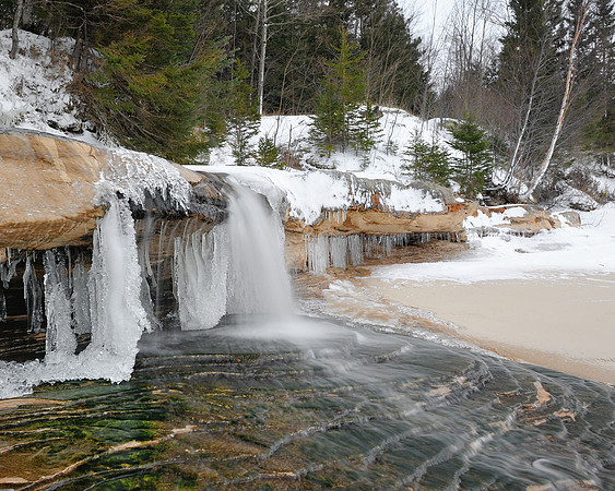 Winter at Elliot Falls Pictured Rocks National Lakeshore