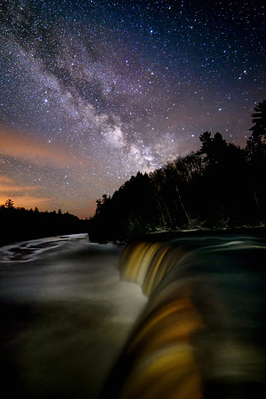 Milky Way Galaxy above Tahquamenon Falls