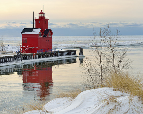"Winters Calm"  Holland Harbor Lighthouse