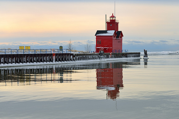 "Reflected Light" Holland Harbor Lighthouse, known as (Big Red).