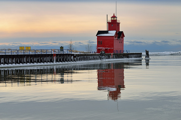 "Reflected Light" Holland Harbor Lighthouse, known as (Big Red).