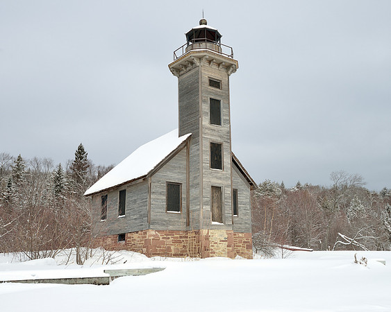 Winter at Grand Island East Channel Lighthouse