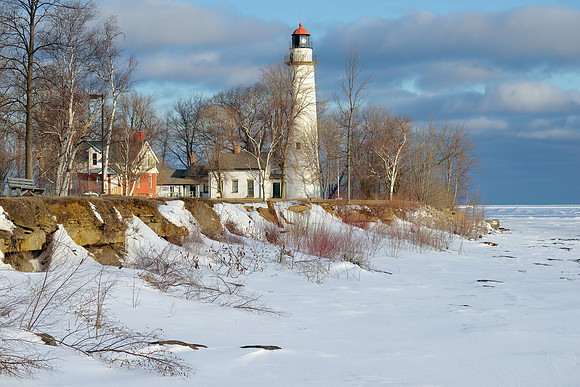 "Winters Dawn" Point Aux Barques Lighthouse