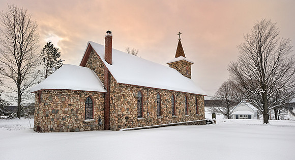 "Praga" Saint John Nepomucene Gothic Revival Church, East Jordan Michigan