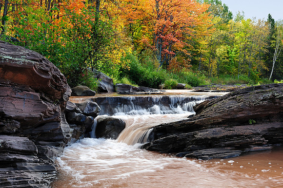 "Bonanza Falls" - (Big Iron River) Silver City , Michigan