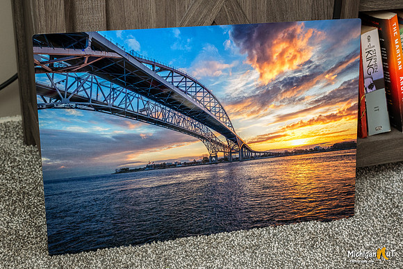 Blue Water Bridge Metal Print