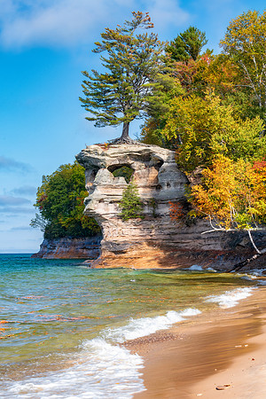 Chapel Rock, autumn in Pictured Rocks