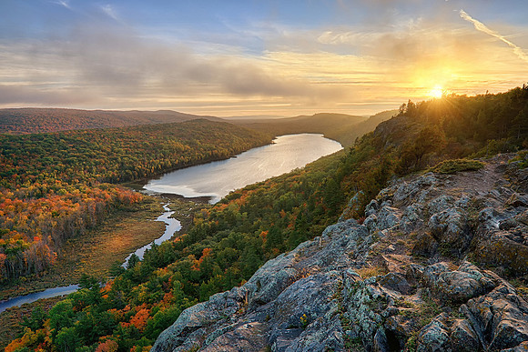 Lake of the Clouds Sunset, Porcupine Mountains State Park.
