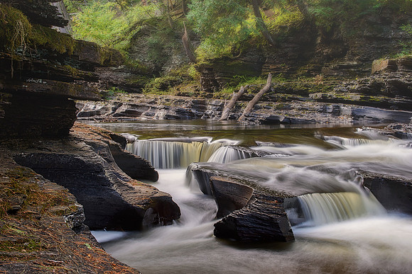 Misty Fall moring on the Presque Isle River - Porcupine Mountains State Park