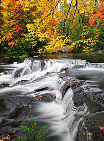 "Fall colors at Bond Falls"