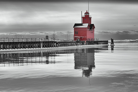 Holland Lighthouse Selective Color