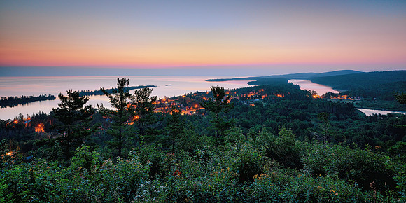 Predawn light over Copper Harbor, Michigan's Keweenaw Peninsula