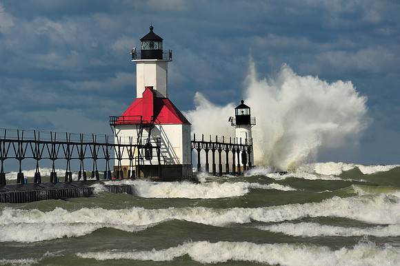 "Wicked Wind"  St. Joseph Lighthouse - St. Joseph , Michigan USA