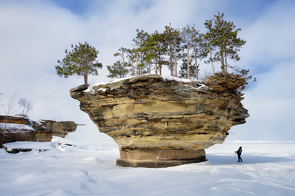 Winter at Turnip Rock Point Aux Barques