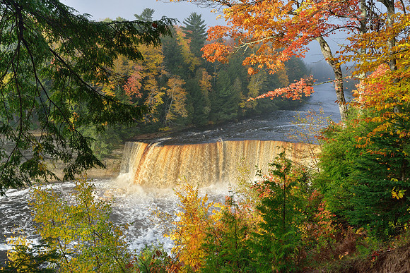 "Fall colors at Tahquamenon Falls"