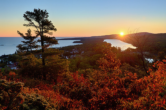 Autum sunrise over Copper Harbor