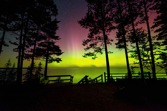 "Northern Lights over Lake Superior"