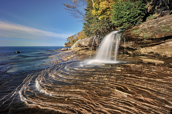 Miners Beach Falls , Pictured Rocks National Lakeshore, Michigans upper peninsula