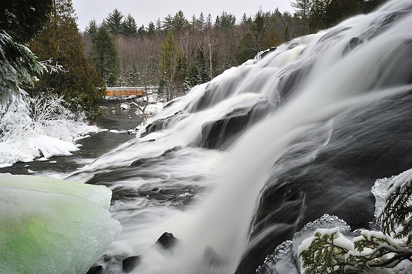 Winter at Bond Falls, Paulding, Michigan