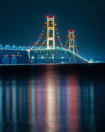 Mackinac Bridge-Tower Reflections