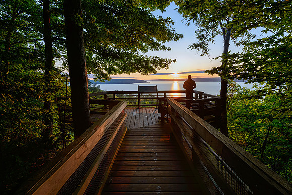 Peaceful moring at Munising Bay