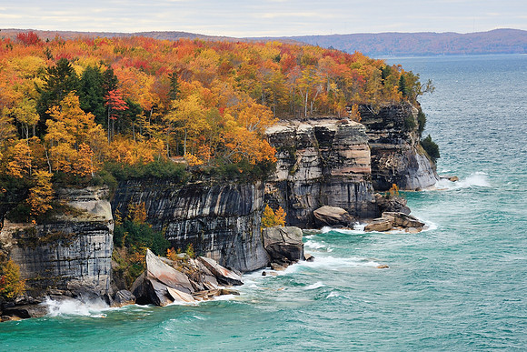 Autumn at Pictured Rocks Cliffs