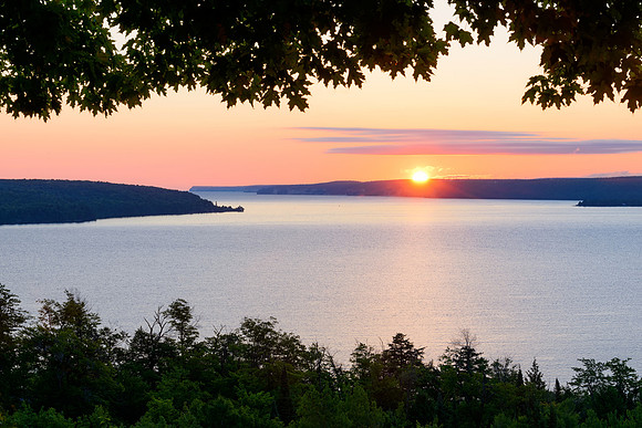 "Framed in Maple"  Munising Bay