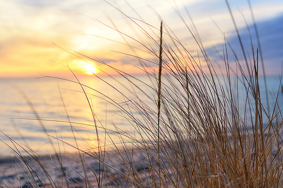 Spring sunset on Lake Michigan - Point Betsie