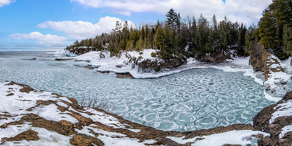Black Rocks Pancake Ice, Marquette, MI.