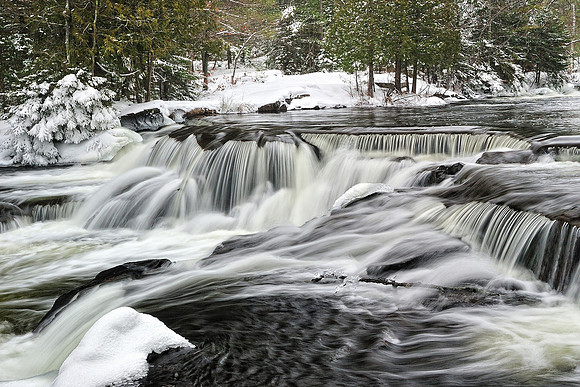 Wintertime at Bond Falls Michigan