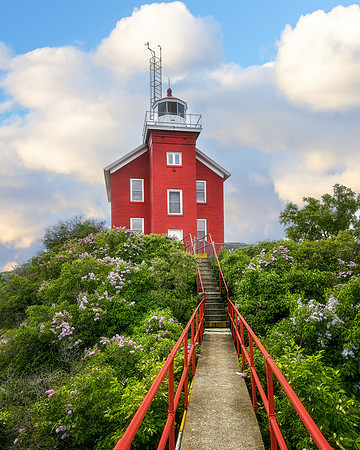Marquette Harbor Lighrhouse-Lilacs