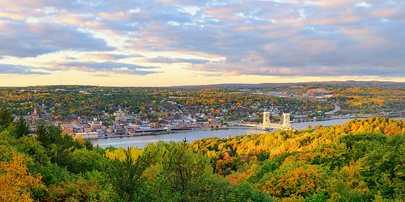 Overlooking Houghton & Hancock, Portage Lake and Lift Bridge