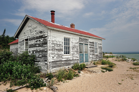 Old boat house on South Manitou Island